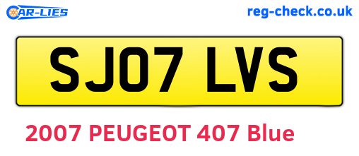 SJ07LVS are the vehicle registration plates.
