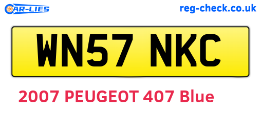 WN57NKC are the vehicle registration plates.