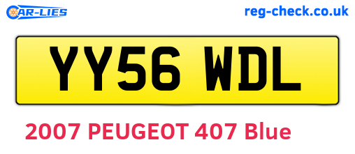 YY56WDL are the vehicle registration plates.