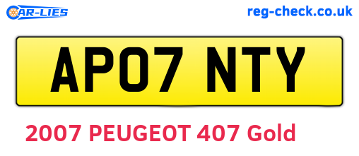 AP07NTY are the vehicle registration plates.