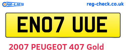 EN07UUE are the vehicle registration plates.