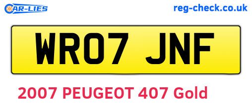 WR07JNF are the vehicle registration plates.