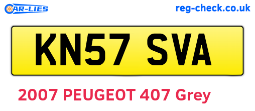 KN57SVA are the vehicle registration plates.