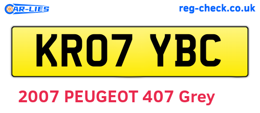 KR07YBC are the vehicle registration plates.