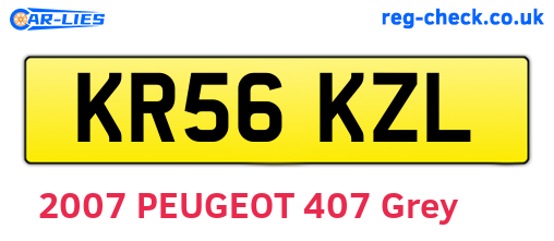 KR56KZL are the vehicle registration plates.