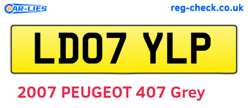 LD07YLP are the vehicle registration plates.