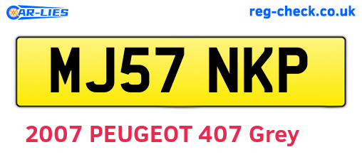 MJ57NKP are the vehicle registration plates.