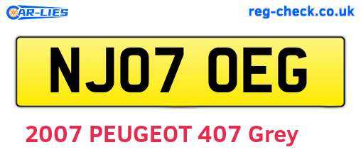 NJ07OEG are the vehicle registration plates.