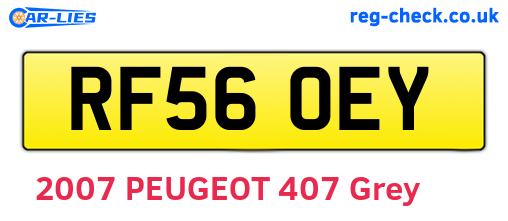 RF56OEY are the vehicle registration plates.