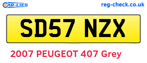 SD57NZX are the vehicle registration plates.