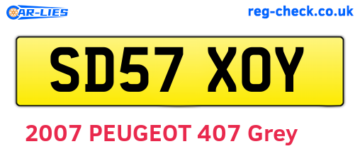 SD57XOY are the vehicle registration plates.