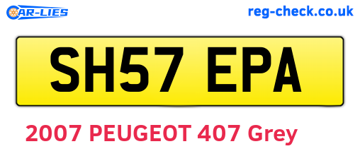 SH57EPA are the vehicle registration plates.