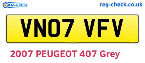 VN07VFV are the vehicle registration plates.
