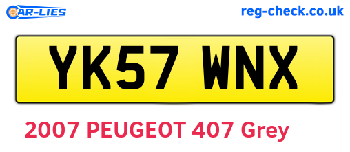 YK57WNX are the vehicle registration plates.