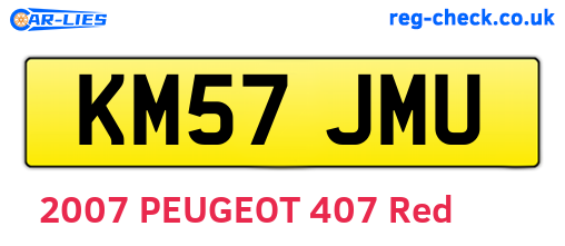 KM57JMU are the vehicle registration plates.