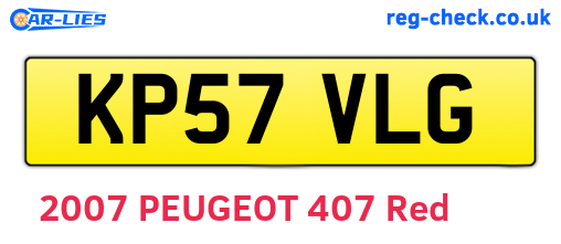 KP57VLG are the vehicle registration plates.