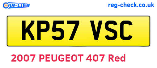 KP57VSC are the vehicle registration plates.