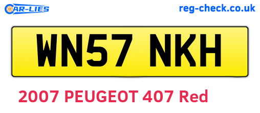 WN57NKH are the vehicle registration plates.