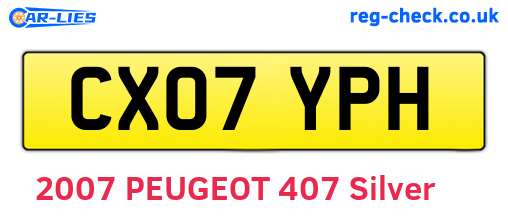 CX07YPH are the vehicle registration plates.