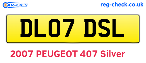 DL07DSL are the vehicle registration plates.