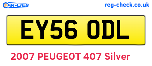 EY56ODL are the vehicle registration plates.