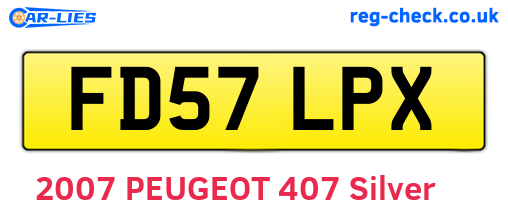 FD57LPX are the vehicle registration plates.
