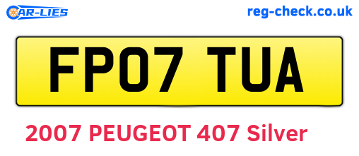 FP07TUA are the vehicle registration plates.