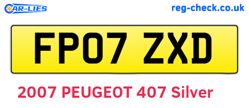 FP07ZXD are the vehicle registration plates.