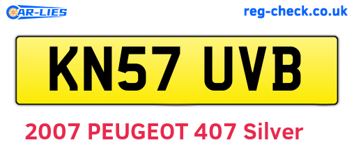 KN57UVB are the vehicle registration plates.