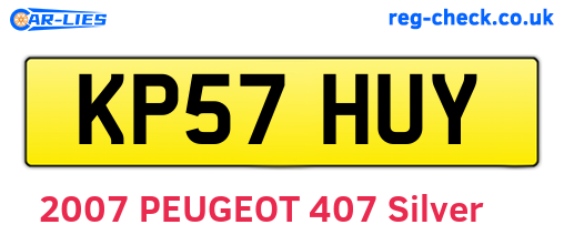 KP57HUY are the vehicle registration plates.