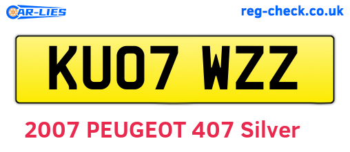 KU07WZZ are the vehicle registration plates.