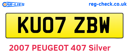 KU07ZBW are the vehicle registration plates.