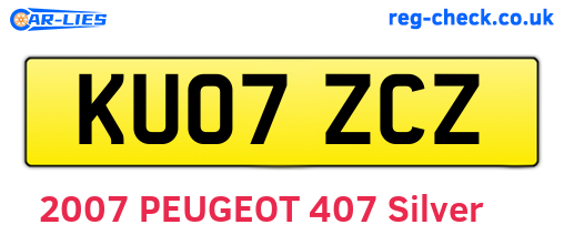 KU07ZCZ are the vehicle registration plates.