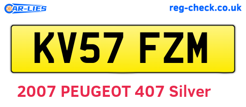 KV57FZM are the vehicle registration plates.