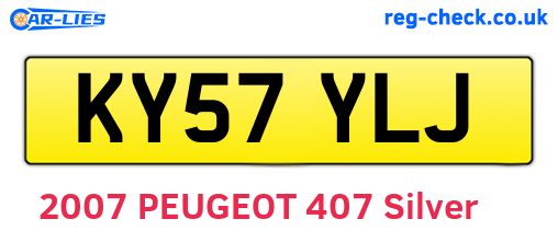KY57YLJ are the vehicle registration plates.