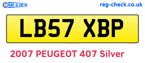 LB57XBP are the vehicle registration plates.