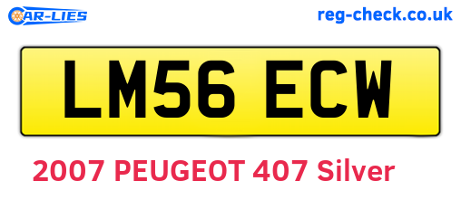 LM56ECW are the vehicle registration plates.
