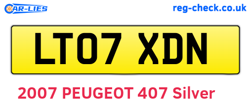 LT07XDN are the vehicle registration plates.