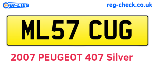 ML57CUG are the vehicle registration plates.