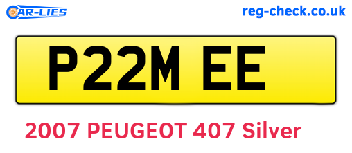 P22MEE are the vehicle registration plates.