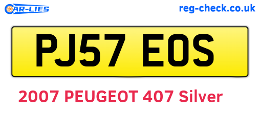 PJ57EOS are the vehicle registration plates.
