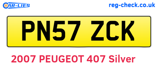 PN57ZCK are the vehicle registration plates.