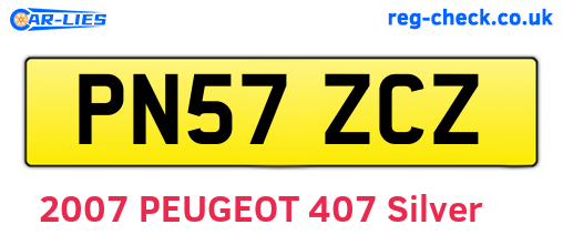 PN57ZCZ are the vehicle registration plates.