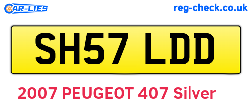 SH57LDD are the vehicle registration plates.
