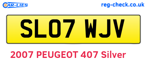 SL07WJV are the vehicle registration plates.