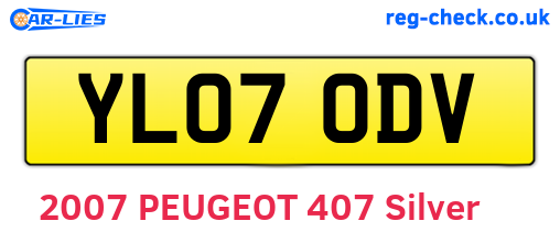 YL07ODV are the vehicle registration plates.