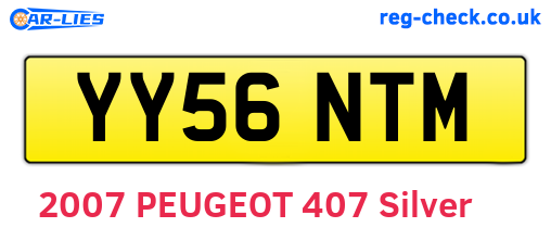 YY56NTM are the vehicle registration plates.