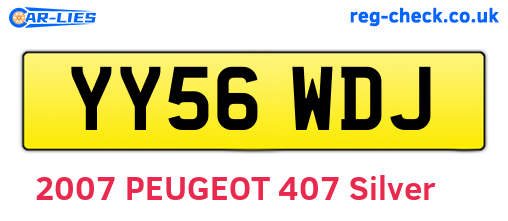 YY56WDJ are the vehicle registration plates.