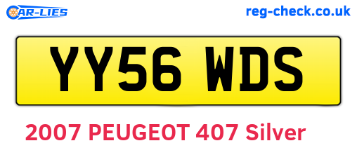 YY56WDS are the vehicle registration plates.