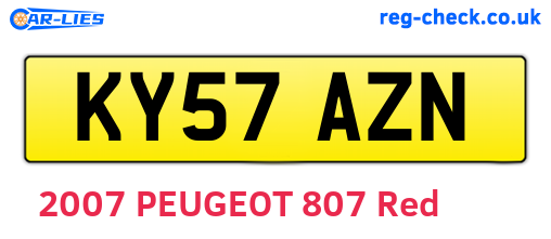 KY57AZN are the vehicle registration plates.
